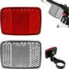 Generic Set di catarifrangenti per bicicletta, bianco anteriore e posteriore rosso, per mountain bike, bici elettrica e moto, montaggio semplice, resistenti alle intemperie