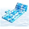 Generisch Piscina galleggiante per adulti, sedia a sdraio gonfiabile con | Lettino prendisole per piscina, fiume, giardino, feste estive, viaggi, campeggio, vacanze