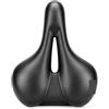 Generico Sella Bici Larga, Sedile Gel Cavo per Strada e MTB | Cuscino memory foam, base doppia molla, guida acciaio, per bici pieghevoli e strada