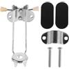 Toyvian Ramponi per Ghiaccio per Bastone da Passeggio in Acciaio Inox | Anziani e Escursionisti, Trazione su Neve Compatta, Uso in Inverno, Accessorio Compatto