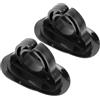 GOOHOCHY 2 Pezzi Fibbia Fissa per Pagaia da Kayak, Clip da Ponte in PVC Nero | Kayak e Canoa, Montaggio Sul Ponte, Superficie Liscia, per Pagaia Kayak e Tavola Sup, Accessorio Compatto