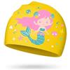 Lahkvor 1 Pezzo Cappello da Nuoto Bambino Rosa - Cuffia da Bagno Morbida per Bambine e Bambini 4-12 Anni, Berretto da Piscina Confortevole con Protezione UV per Mare e Vacanze