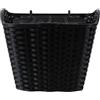 Operitacx Cestino per Bici Anteriore in Plastica Nero con Copertura, Design Retro, No Affaticamento per la Spalla, per Bicicletta