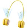 Generic Ventola da collo a 5 velocità, gadget silenziosi con display a LED | Ventilatore ricaricabile per collo per campeggio estivo crociera all'aperto auto viaggi donne uomini