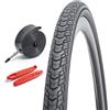 FengCan Pneumatico per bicicletta 700 x 35C, 37-622, di alta qualità, pieghevole, 28 pollici, camera d'aria 700 x 35/43C, valvola Presta da 48 mm e 2 barre rosse, adatto per 700X35C 28 x 1,40 city, bici da