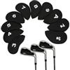 Generic Copritesta per mazze da golf, etichetta ricamata con numero corrispondente | Set di 3 coperture per mazze da golf, con numero corrispondente, per driver, elastiche, adatte per fairway, ibride