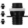 Alipis 4 Pezzi Adattatore Valvola per Kayak e SUP Gonfiabile, Nero PVC | Compatibilità Pompe, Tenuta Ermetica, per Gommoni, Tavole, Uscite Acquatiche