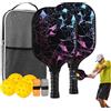 Generisch Set di 4 racchette da pickleball in fibra di vetro | Attrezzatura sportiva leggera in fibra di vetro, per casa, sport, adulti, attività all'aperto, bambini, allenamento al chiuso