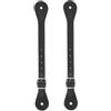 NAMOARLY 2 Pezzi Cinghie per Speroni da Equitazione Nere in PU per Stivali | Design Classico Western Vintage, Attacco Sicuro e Compatibilità Ampia Molte Taglie di Stivale