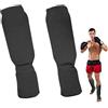 Generic Protezioni per gambe con copertura del collo del piede MMA | Parastinchi sportivi per kickboxing, protezione del collo del piede per MMA, kickboxing, MMAmuay, Thai