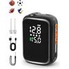 Pumteck Pompa elettrica per palloni, 15 psi ricaricabile con 2 aghi | Gonfiaggio ad aria veloce portatile con manometro a LED, pompa AP1-M per pallacanestro, calcio, pallavolo, rugby