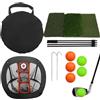 Generic Rete da golf pieghevole in nylon con custodia | Set di reti da golf per colpire l'altalena, pratica al chiuso, all'aperto, cortile, uomini, donne, golfisti, bambini
