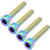 Toyvian 4 Pezzi Vite per Bici in Acciaio Inox M6x35 MM | Mountain Bike e Manutenzione, Fissaggio Stabile Chiave a Brugola, Resistente alla Ruggine