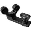 RKJRTK Clip Porta pagaia per Kayak | Organizer per ponte per canoa, supporto per albero regolabile, contatto a rulli scanalati, alloggiamento in ABS,