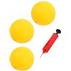 Toyvian Pallavolo Mini Gonfiabile in PVC Giallo con Pompa | Set con Ago per Pompa Incluso, Uso in Spiaggia e Giochi al Chiuso, Portatile e Sicuro