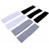 shenruifa 7 Pcs Sports Sweatbands, Elastic Headbands for Yoga Running Workout, | Elastic Non Slip Fabric, Polyester Sweat Absorbing Headbands, Black White Gray