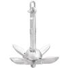 Nqyjm Ancora pieghevole argento 0,7 kg Ghisa zincata a caldo | Ancoraggio per Barche da Pesca, Kayak, Canoe e Tavole da Paddle