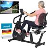 Skandika Cykling P12 Comfort - Cyclette ergometro con sedile girevole, computer, fino a 120 kg, Bluetooth, connessione app, Kinomap, bici fitness per anziani, indoor bike per casa