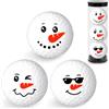 Mecctuck Set regalo di 3 palline da golf natalizie, divertenti regali da golf, divertenti palline da golf con pupazzo di neve per golfisti, regalo di compleanno, accessori da golf