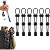 totnwrooye 6 supporti per bastoni da trekking, supporto elastico, nero | Set di 6 pezzi, cordino di fissaggio elastico, fibbia robusta, accessorio universale per zaino