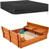 Generic Copertura quadrata per sabbiera, impermeabile, grande protezione resistente | Copertura per pozzo di sabbia per piscina, trampolino, campo da gioco, ricreazione, cortile, giardino, parco in famiglia