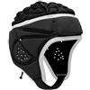 LOVIVER Paratesta con Mentoniera Regolabile Caschetto da Rugby Leggero Casco da Football per Bambini, Partite, Bianco+Nero