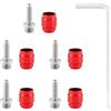 MUQZI Set di 5 freni a disco con inserto di oliva, ruota idraulica, freno a disco per SRAM AVID Stealth-A-MAJIG, montaggio rapido, rosso