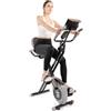 TOUSAINS Cyclette pieghevole, resistenza magnetica regolabile a 8 livelli, X-bike portatile con comodo schienale del sedile, capacità di 119,7 kg per uso domestico, compatta e pieghevole per una