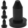 Garneck 4 Pezzi Tappo di Scarico Kayak in Gomma Nero per Fori Scupper | Installazione e Rimozione Facili, Tenuta Anti Perdita, Accessorio Marino per Canoe e Uscite in Barca