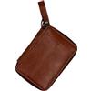 kwoifioy Tackle Pouch con formato compatto 11 x 8,51 cm, Colore: caramello | Esterno in PU marrone caramello, organizer per esche da pesca a ruscello e da riva
