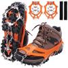 WIN.MAX Ramponi da Ghiaccio a 19 Denti Tacchette da Ghiaccio in Acciaio Inossidabile Spikes Neve Ramponi Portabile con Ottimo Grip per Picco di Ghiaccio Escursionismo Camping Moutaineering (Giallo XL)