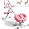 SOFTHOM Panca per Addominali per La Casa, 6 in 1 Allenamento Addominale Attrezzatura Pieghevole, Regolabile Workout Machine con Fascia Elastica&Display LCD, Sicuro&Stabile Palestra Domestica