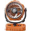 Generic Ventilatore portatile per campeggio, 270°, automatico, oscillazione 100 | Simpatica luce a LED, ventola di raffreddamento esterna, compatta per esterni, camera da letto interna, tenda da viaggio