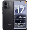 XIAOMI REDMI Note 17, Smartphone 4+128GB, Black, Batteria da 7700 mAh | Fotocamera 50MP, Ricarica Turbo 45W, Display AMOLED FHD+ 6,99", Xiaomi HyperOS 3+Google Gemini, Resistenza Polvere&Acqua IP65