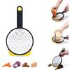 Dreamfarm Ograte - Grattugia doppia per alimenti e verdure, media, con gancio antiscivolo e piede, 3 mm, colore: giallo