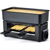 SENYA Apparecchio per fonduta 2 persone compatto 2 in 1 350 W | Sistema collegabile, griglia a 230 °C, padelle antiaderenti, fino a 8 persone.