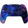 Custom Controllerzz Controller wireless personalizzato compatibile con PS5, diversi modelli disponibili (PS5 blu e viola Swirl)