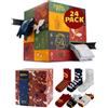 soxo Wizarding World Harry Potter Calendario Dell'avvento - Calze Cotone 35-45 | Motivi Divertenti E Simpatici, Advent Calendar Originale, Atmosfera Calda Natale, Regalo Pronto Da Offrire Per Uomo