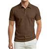 Generic Polo Bianca Uomo Polo da Golf per Uomo Classica a Maglia in Tinta Unita Traspirante Comoda Casual a Maniche Corte da Indossare Tutti i Giorni Camicia Ricamato Colletto Polsino a Costine Ufficio