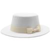 FQLGJMY Cappello Fedora in Feltro per Donna con Fiocco a Nastro Tesa Media Sommità Piatta Cappello Jazz per Signore per Feste Matrimonio Uso Quotidiano e Tutte Le Stagioni