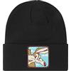 Capslab Looney Tunes, berretto Coyote, morbido e caldo, Nero , Taglia Unica