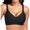 DOCUMO Reggiseni senza cuciture per le donne senza ferretto comodo reggiseno push-up senza ferretto reggiseno in rete imbottito posteriore liscio reggiseno