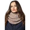 Vivisence Invernale Scaldacollo Classico da Donna in Filato Caldo Design con Toppa in Ecopelle Perfetto per Le Giornate Invernali E Le attività All'aperto