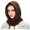AYPOW Donna Inverno Termico Cappelli in Maglia e Sciarpe, 2 in 1 Caldo Antivento Regolabile Passamontagna con Scaldacollo, Moda Casual Cappuccio Elasticità Berretto per Sport all'Aria Aperta Shopping