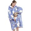 Wenlia Felpa con Cappuccio Oversize per Donne, Coperta Sherpa Indossabile Coperta Invernale Calda e Accogliente per TV, Coperta di Flanella a Doppio Strato, Taglia Unica