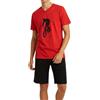 In One Clothing - Pigiama corto da ragazzo, morbido jersey singolo in 100% cotone, con motivo stampato e pantaloni a forma di bermuda