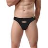 ZUOLAIYIN Slip da uomo con sacchetto a sfera sexy in bambù rigonfiamento che migliora la biancheria intima a vita bassa Open Fly Pouch slip elasticizzato nero grigio blu rosso verde M L XL XXL