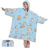 Wenlia Felpa con Cappuccio Oversize per Donne, Coperta Sherpa Indossabile Coperta Invernale Calda e Accogliente per TV, Coperta di Flanella a Doppio Strato, Taglia Unica