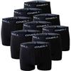 O'Neill Set di 9 boxer da uomo, basic, biancheria intima, con logo, cotone, sport, uomo, nero, grigio, blu, S, M, L, XL, XXL