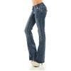 Miss RJ Jeans da donna, taglio bootcut, con tasche con patta